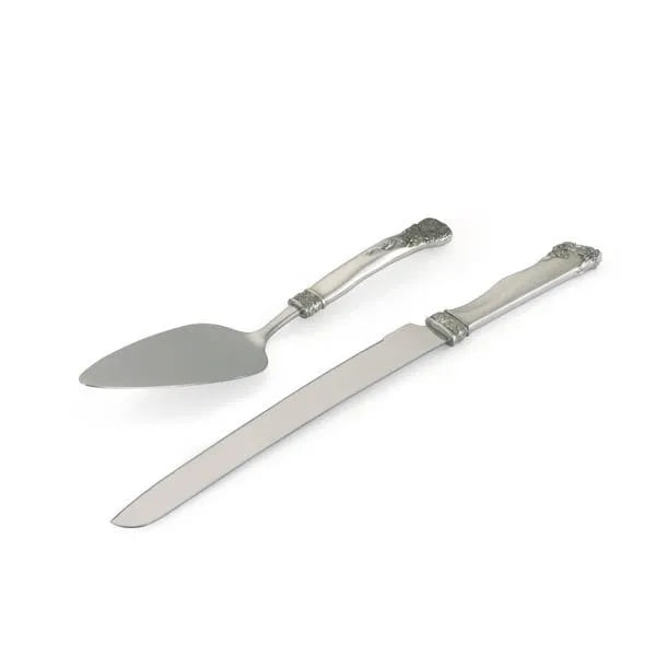 Royal Selangor - Roses & Ribbons Cake Knife & Server Set