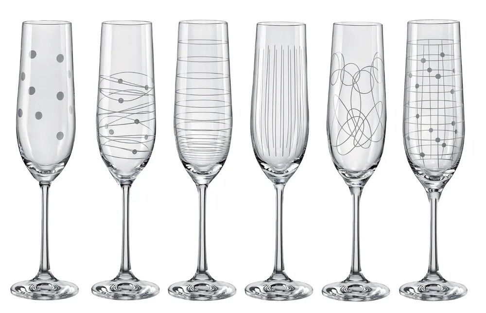Bohemia Crystal Elements Flute 190ml Set of 6