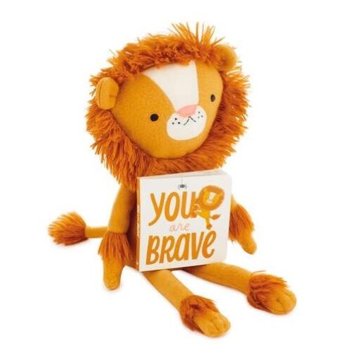 Hallmark Gifts - MopTops - Lion Plush with You Are Brave Board Book