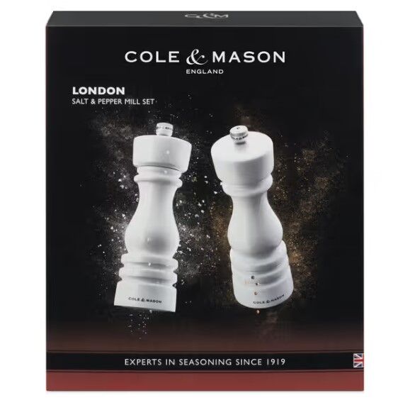 Cole & Mason - London Mills White Gloss Gift Set 18cm