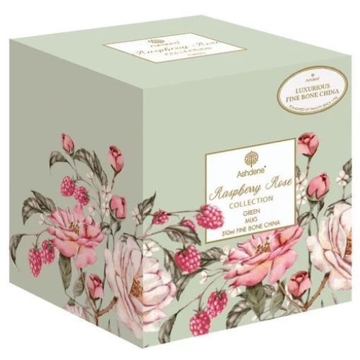 Ashdene Raspberry Rose - Green Footed Mug
