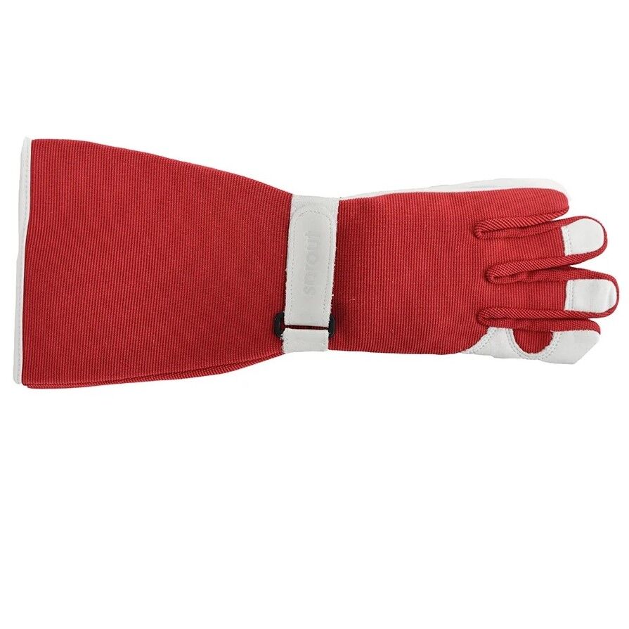 Sprout Long Sleeve Gardening Gloves - Red