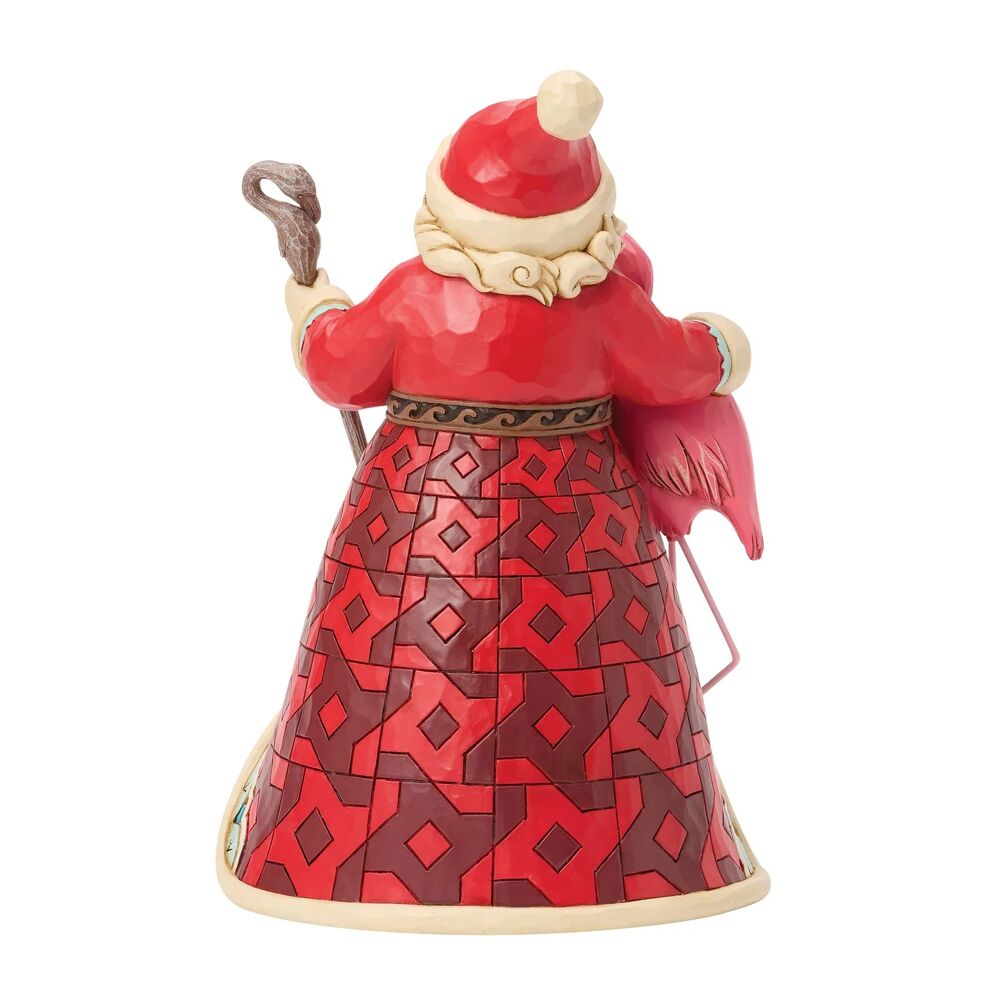 Jim Shore Heartwood Creek Coastal Christmas - Santa with Flamingo