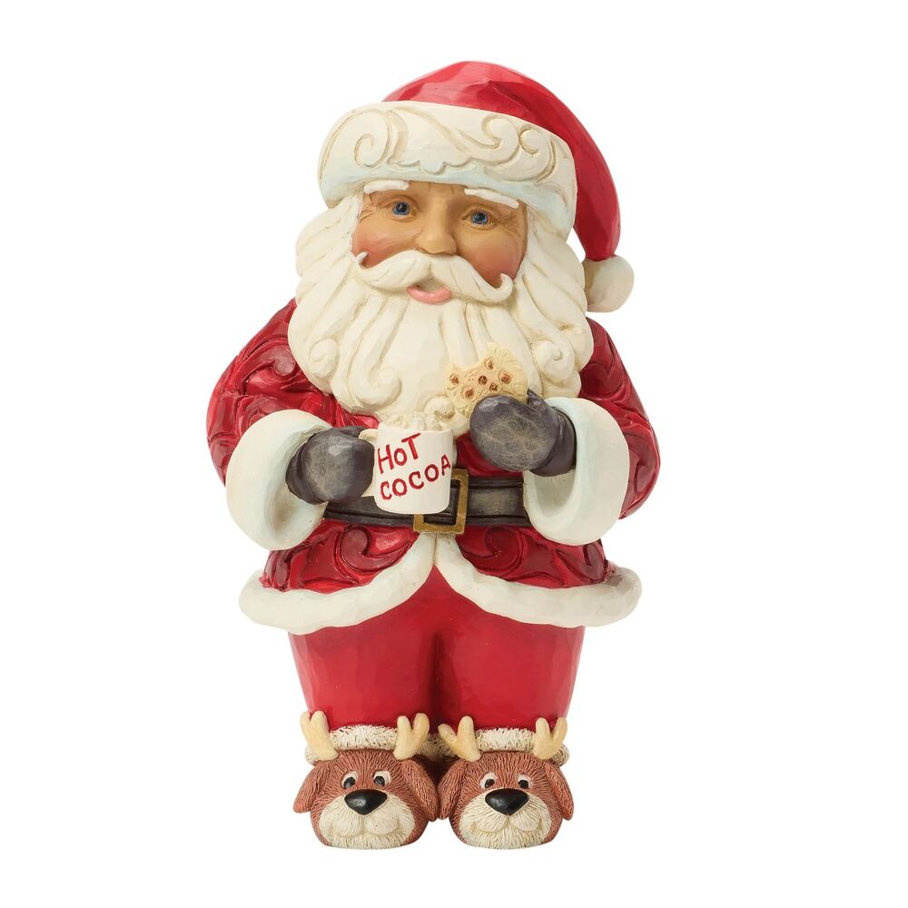 Jim Shore Heartwood Creek - Santa with Hot Cocoa & Cookie Pint Sized Figurine