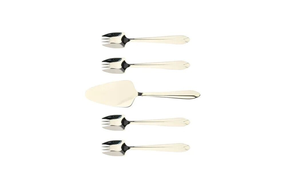 Splayd Cake Server And Splayd Stainless Steel Mirror Set of 5