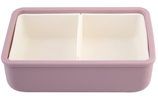 Melii - Luxe Silicone Bento Box with Dividers 700ml Pink Ivory