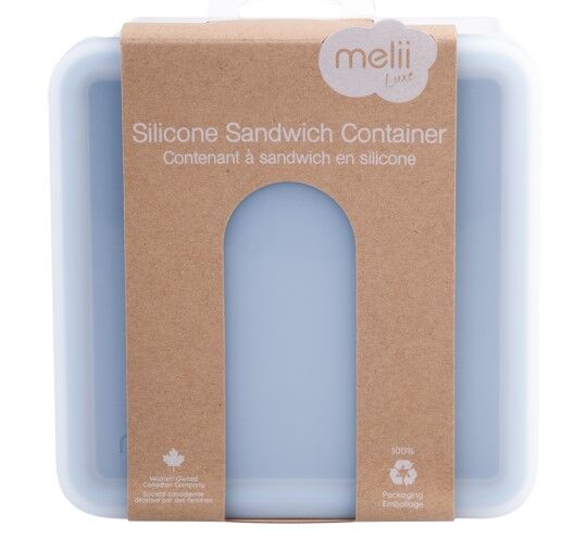 Melii - Luxe Silicone Sandwich Container 790ml Blue