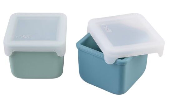 Melii - Luxe Silicone Snack Containers 236ml Blue Mint (Set of 2)