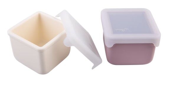 Melii - Luxe Silicone Snack Containers 236ml Pink Ivory (Set of 2)