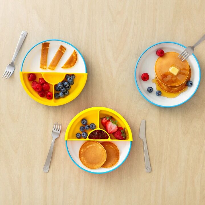 Omie - Toddler Plate & Divider Blue