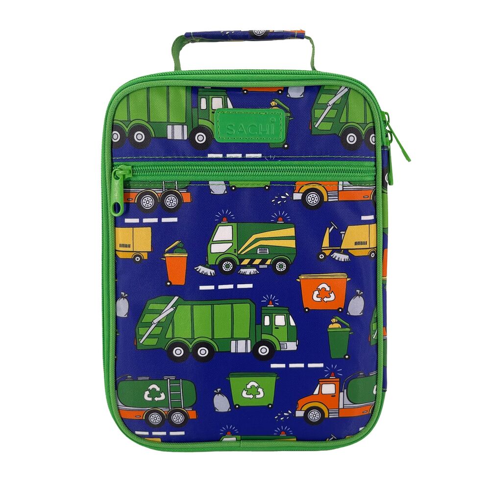 Sachi Insulated Junior Lunch Bag - Garbage Trucks