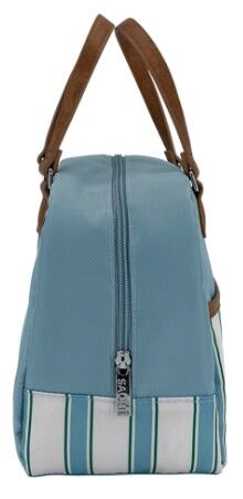 Sachi Insulated Cali Lunch Bag - Hazy Blue Stripes