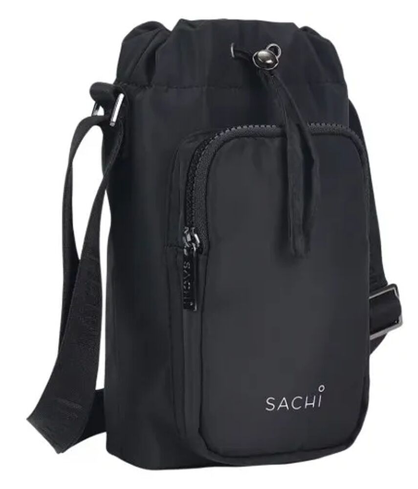 Sachi Crossbody Lite Insulated Bottle Bag - Black - Large