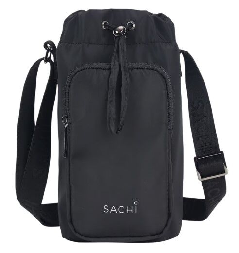 Sachi Crossbody Lite Insulated Bottle Bag - Black - Large