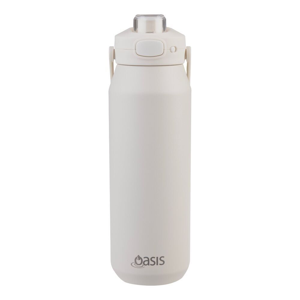 Oasis Capri Triple Wall Insulated Water Bottle - 1L Alabaster