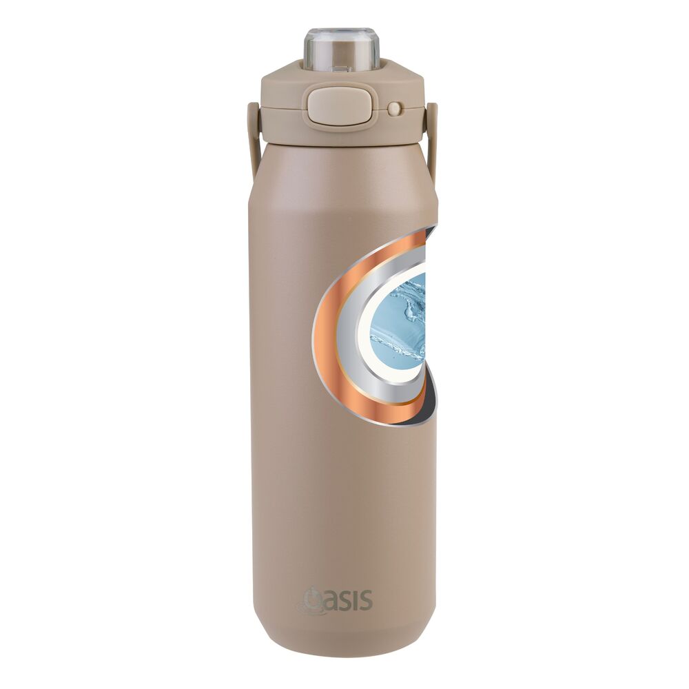 Oasis Capri Triple Wall Insulated Water Bottle - 1L Latte