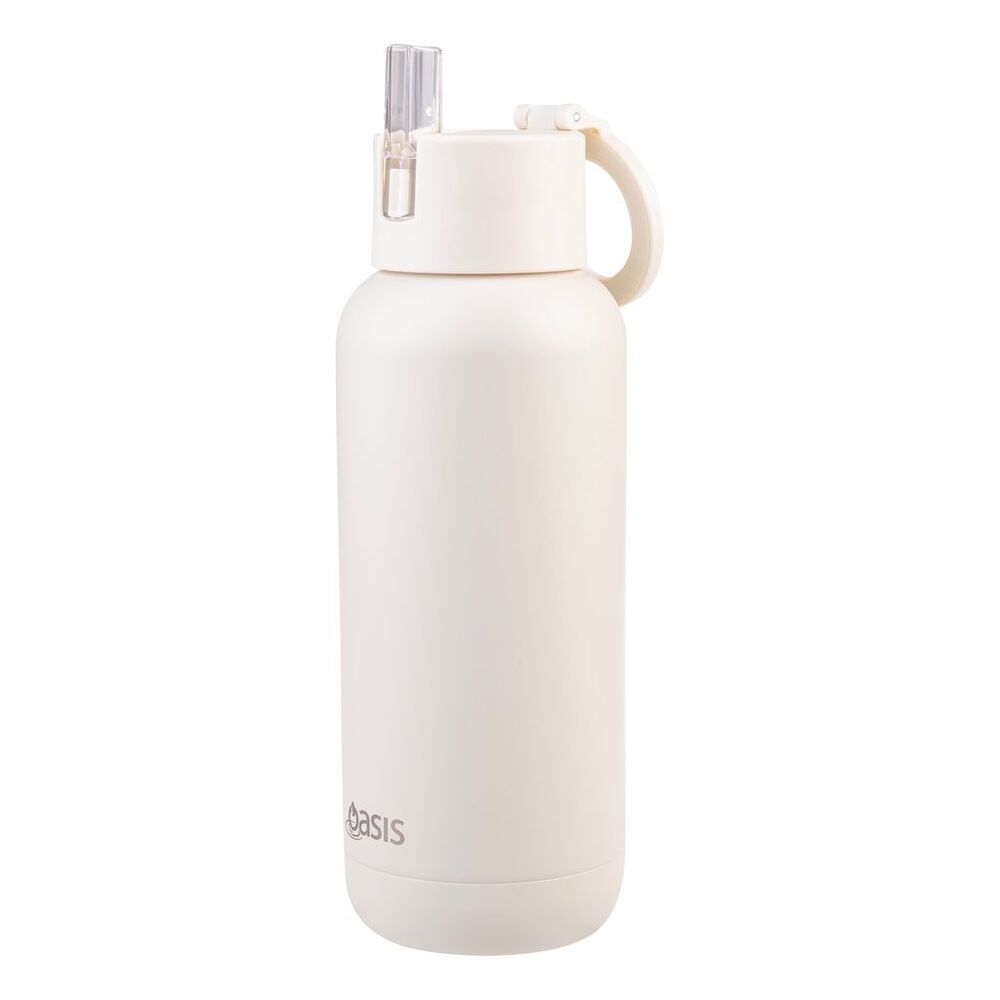 Oasis Moda Mag-Grip Triple Wall Insulated Water Bottle - 1L Alabaster