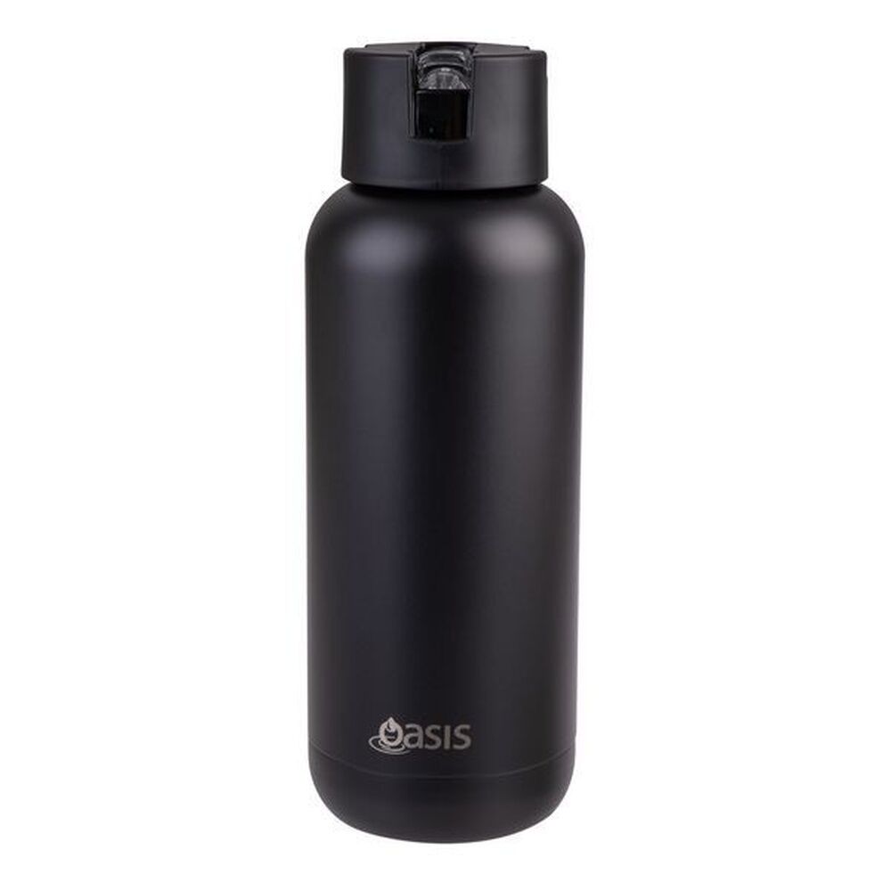 Oasis Moda Triple Wall Insulated Water Bottle - 1L Black
