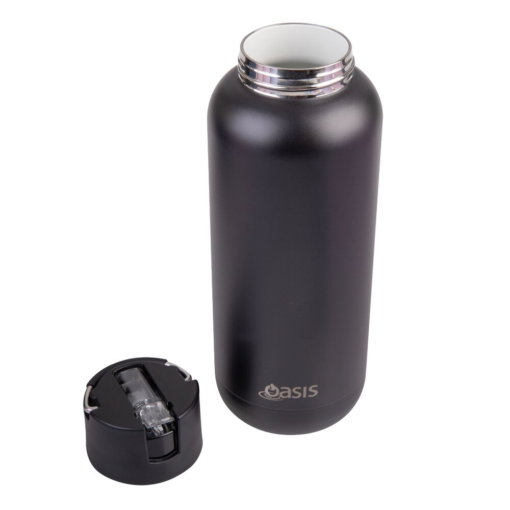Oasis Moda Triple Wall Insulated Water Bottle - 1L Black