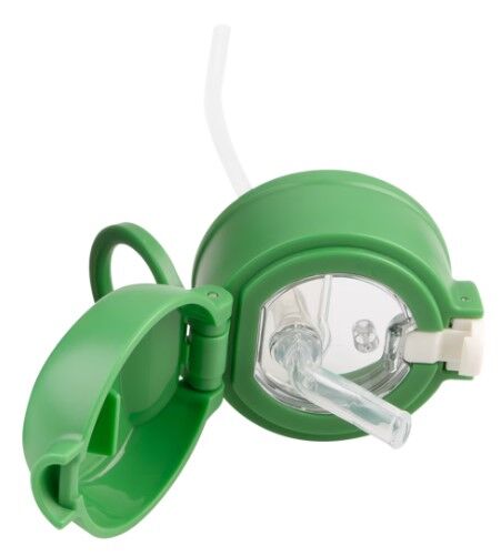 Oasis Double Wall Insulated Sipper Straw Kid's Drink Bottle - 550ml Garbage Trucks