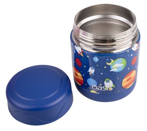Oasis Double Wall Insulated Kid's Food Flask - 300ml Outer Space