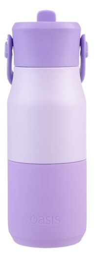 Oasis Double Wall Insulated Sipper Jnr Drink Bottle - 400ml Lilac