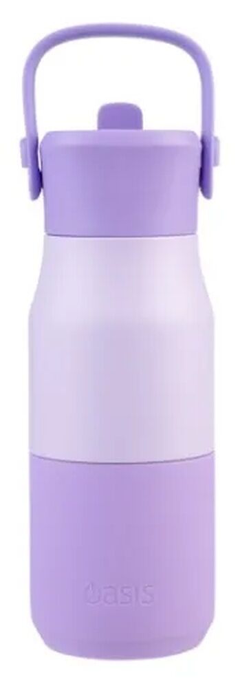 Oasis Double Wall Insulated Sipper Jnr Drink Bottle - 400ml Lilac