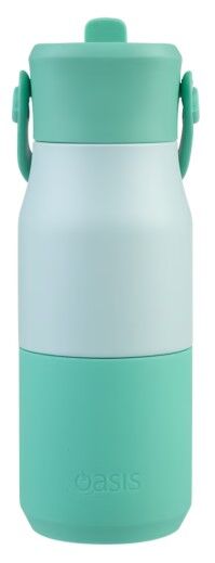Oasis Double Wall Insulated Sipper Jnr Drink Bottle - 400ml Mint