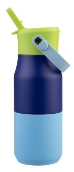 Oasis Double Wall Insulated Sipper Jnr Drink Bottle - 400ml Peacock Blue