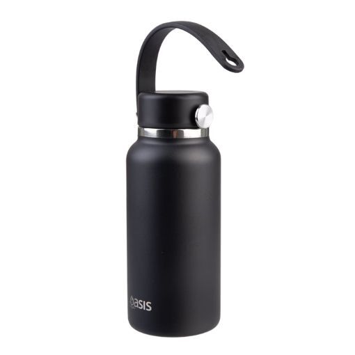 Oasis Double Wall Insulated Mini Bottle - 300ml Black
