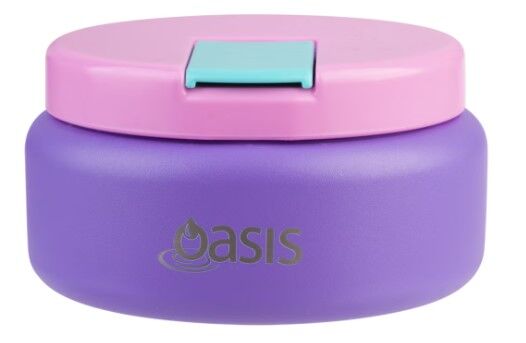 Oasis Double Wall Insulated Quick Release Lid Food Flask - 230ml Mermaid Purple