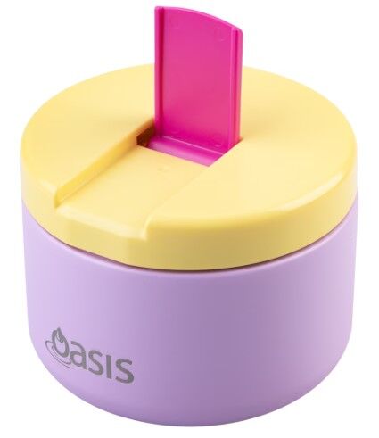 Oasis Double Wall Insulated Quick Release Lid Food Flask - 300ml Bubblegum Pink