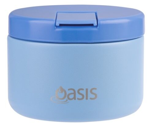 Oasis Double Wall Insulated Quick Release Lid Food Flask - 300ml Blue