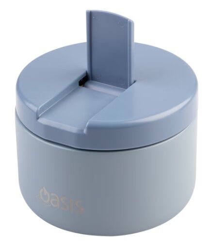 Oasis Double Wall Insulated Quick Release Lid Food Flask - 300ml Hazy Blue