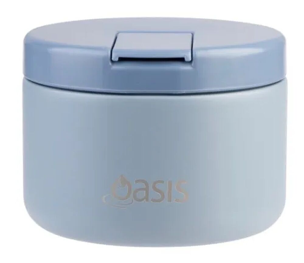 Oasis Double Wall Insulated Quick Release Lid Food Flask - 300ml Hazy Blue