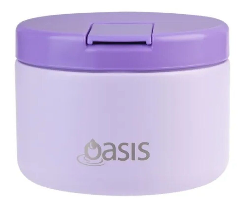 Oasis Double Wall Insulated Quick Release Lid Food Flask - 300ml Lilac