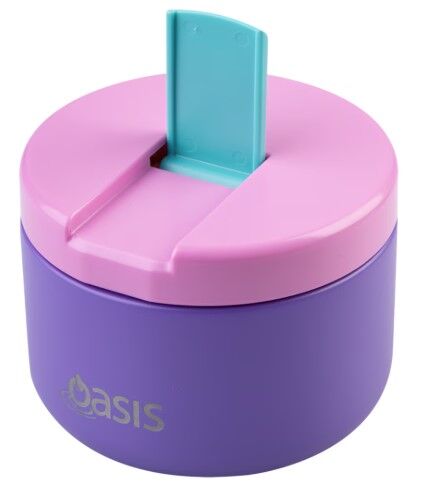Oasis Double Wall Insulated Quick Release Lid Food Flask - 300ml Mermaid Purple