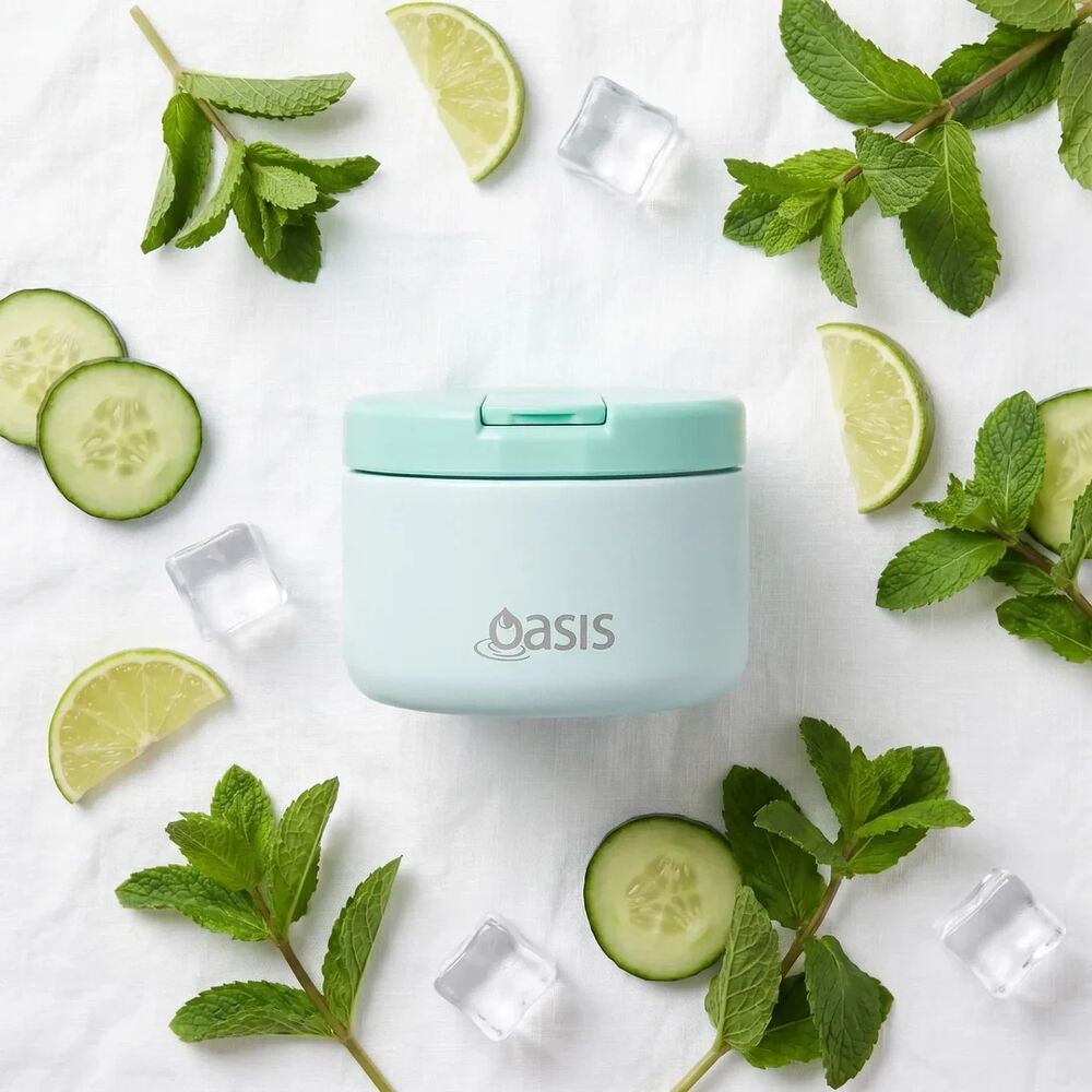 Oasis Double Wall Insulated Quick Release Lid Food Flask - 300ml Mint