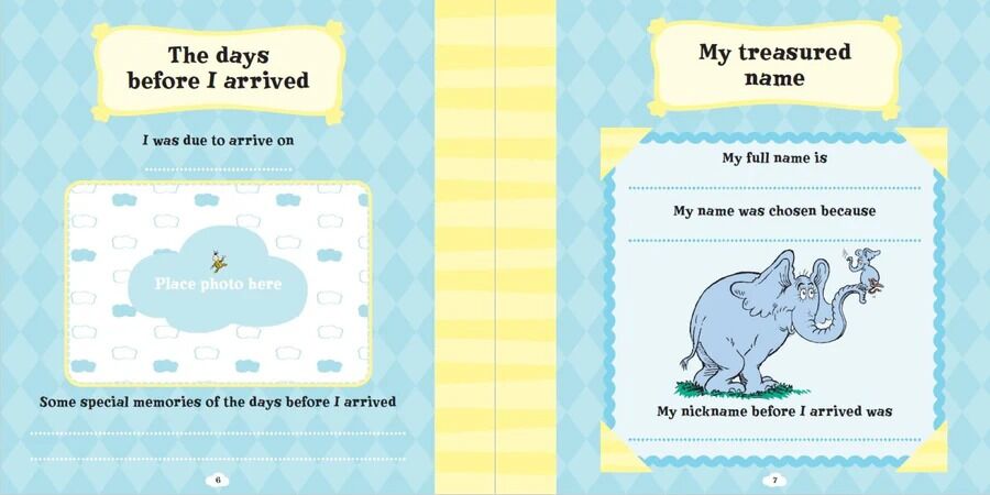 Dr. Seuss Baby Record Book
