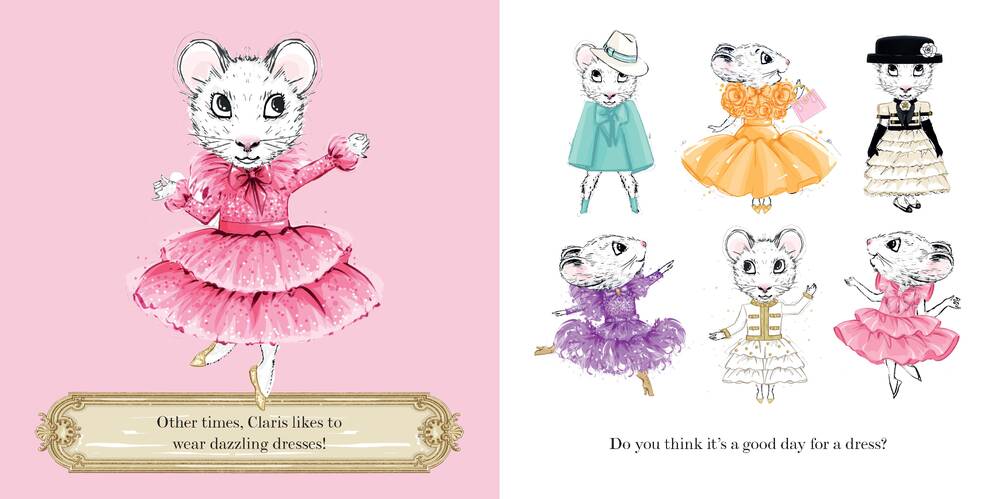 Claris The Mouse Board Book - Claris Gets Dressed