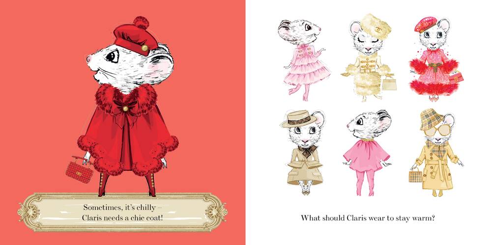 Claris The Mouse Board Book - Claris Gets Dressed