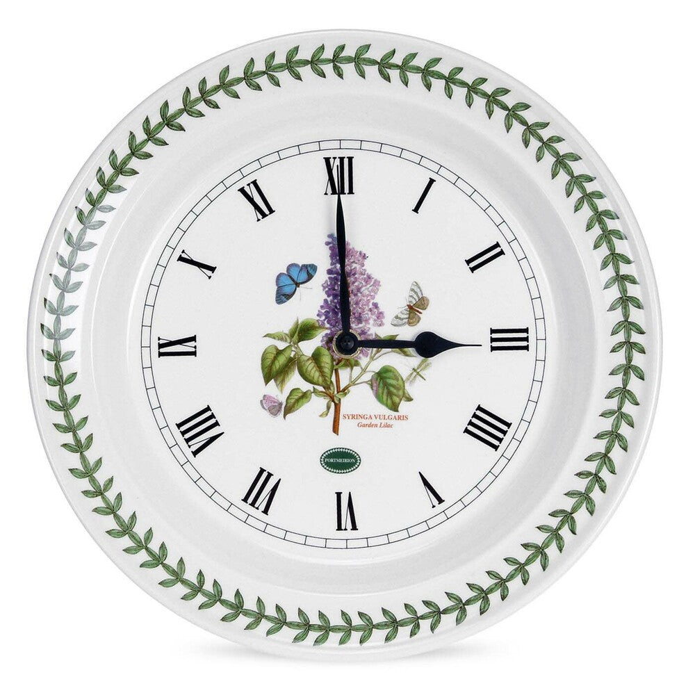 Portmeirion Botanic Garden - Wall Clock - 25cm Garden Lilac