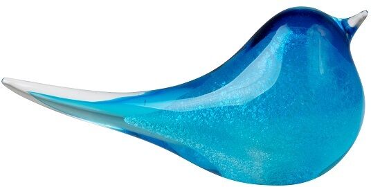 Zibo Glass Ornament - Blue Wren