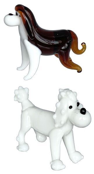 Zibo Glass Ornament - Nano Dogs (Set of 2)