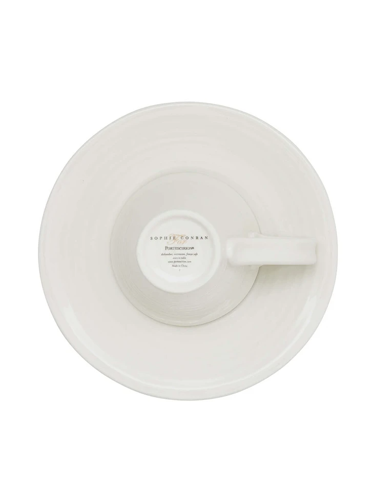 Sophie Conran for Portmeirion - White Espresso Cup & Saucers (Set of 2)