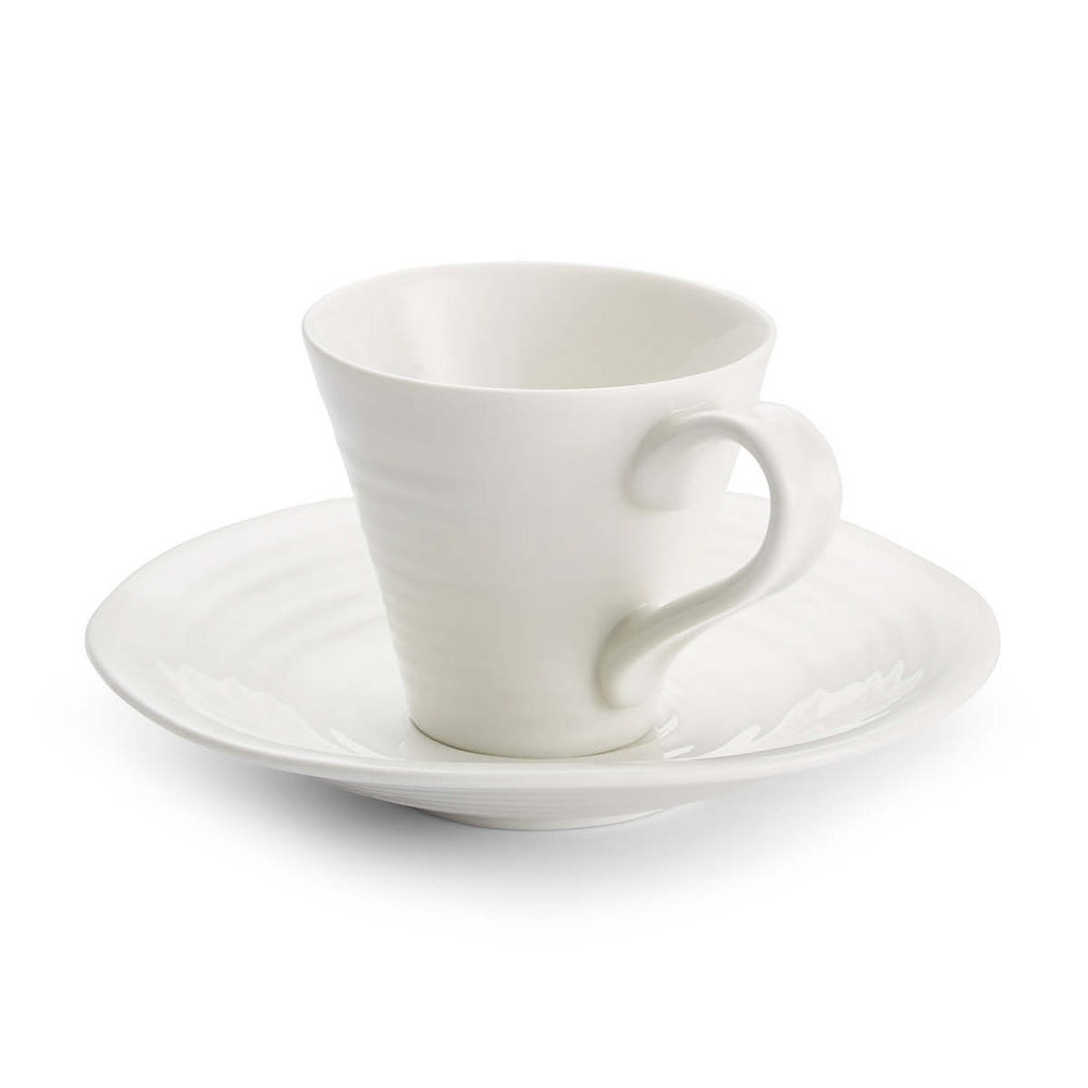 Sophie Conran for Portmeirion - White Espresso Cup & Saucers (Set of 2)