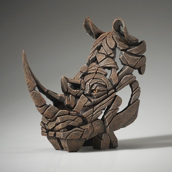 Edge Sculpture - Miniature Rhinoceros Bust