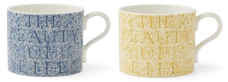 Spode Morris & Co - Beauty of Life Mugs - 340ml (Set of 2)