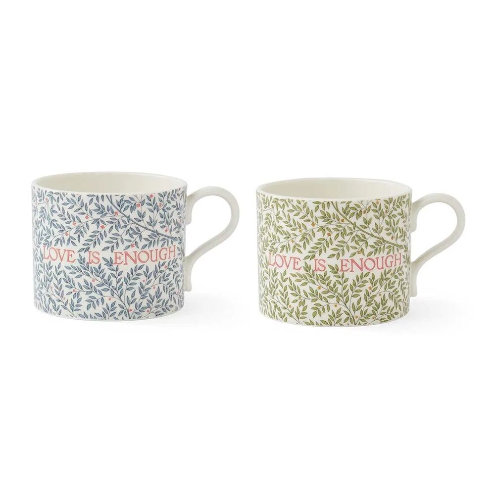Spode Morris & Co - Love Is Enough Mugs - 340ml (Set of 2)