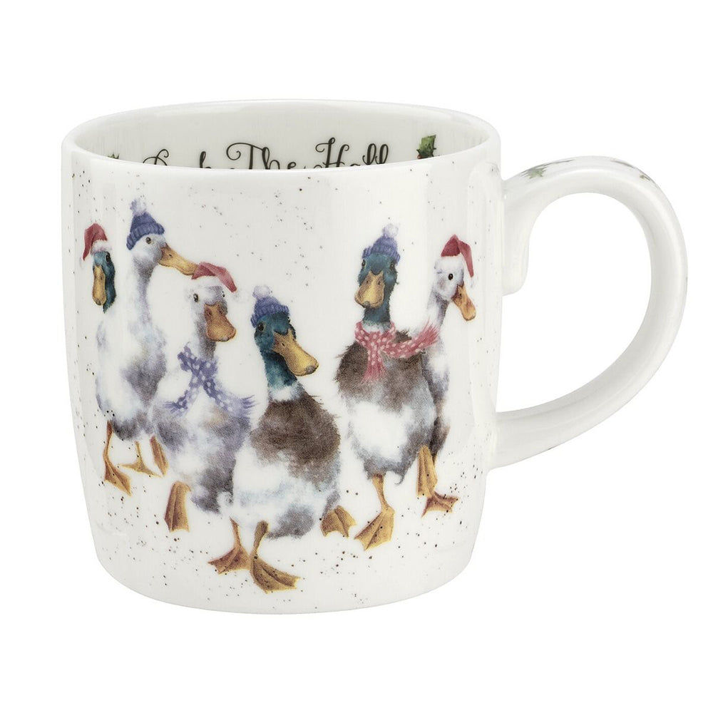 Royal Worcester Wrendale Christmas Mug - Duck the Halls